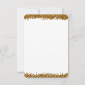 Gouden Glitter Hart 15 Quinceincera Dank u kaart (Achterkant)