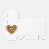 Gouden Glitter Hart 15 Quinceincera Favor Dozen Bedankdoosjes (Uitgevouwen)