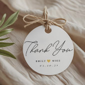 Gouden Glitter Hart Bruiloft Dank u Ronde Bedankjes Labels