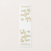 Gouden Glitter Hashtag Hashtag Teken Chic Calligra Kaart (Buitenkant ongevouwen)