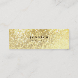 Gouden Glitter Hedendaagse Hair Stylist Skinny Kaa Mini Visitekaartje