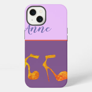 Gouden Glitter Hoge Hak Schoenen iPhone 13 Hoesje