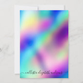 Gouden Glitter Holografische Maskerade Sweet 16 Kaart (Achterkant)