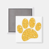 Gouden Glitter Hond Pawprint Magneet (Voorkant / Achterkant)