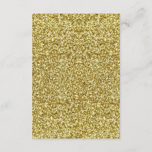 Gouden Glitter Infinity Hart Bruiloft Details Informatiekaartje (Achterkant)