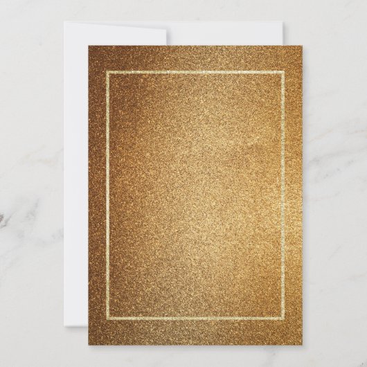 Gouden Glitter ingelijst & Bier Kaart (Achterkant)