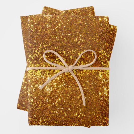 Gouden Glitter Inpakpapier Vel (In situ)