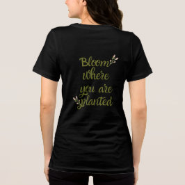 Gouden Glitter Inspiratie Zwarte T-shirt