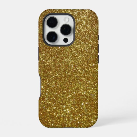 Gouden Glitter iPhone Hoesje (Achterkant)