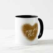 Gouden Glitter JE HEBT DEZE Glamour Heart Coffee M Mok (Voorkant rechts)