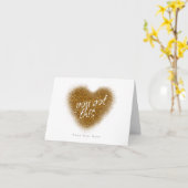 Gouden Glitter JE HEBT DEZE Glamour Heart Kaart (Gele Bloem)