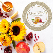 Gouden Glitter Joodse Rosh Hashanah Bedankjes Labels