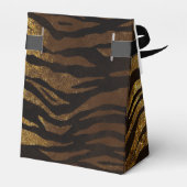 Gouden Glitter Jungle Tijger Bedankdoosjes (Achterkant)