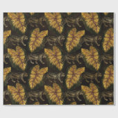 Gouden Glitter Jungle Tijger Patroon Cadeaupapier (Vlak)