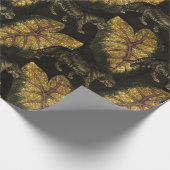 Gouden Glitter Jungle Tijger Patroon Cadeaupapier (Hoek)