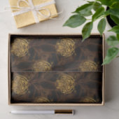 Gouden glitter jungle tijger patroon tissuepapier (Geschenk)