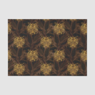 Gouden glitter jungle tijger patroon tissuepapier