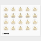 Gouden Glitter Jurk Quinceanera Sticker (Vel)