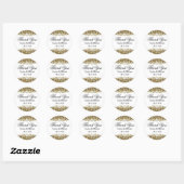 Gouden Glitter & Juwelen Bedankt Sticker (Vel)