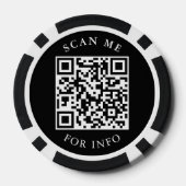 Gouden Glitter Kaart Suit Bruiloft Datum Naam QR c Poker Chips (Achterkant)