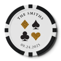 Gouden Glitter Kaart Suits Trouwdatum en naam