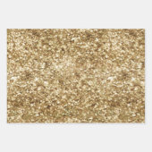 Gouden Glitter Kerst Bomen Wrapping Papier Bladen Inpakpapier Vel (Voorkant 2)