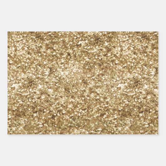 Gouden Glitter Kerst Bomen Wrapping Papier Bladen Inpakpapier Vel (Voorkant 2)