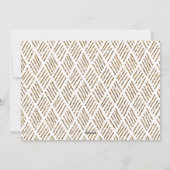 Gouden Glitter Kerst Script Foto Frame Feestdagenkaart (Achterkant)