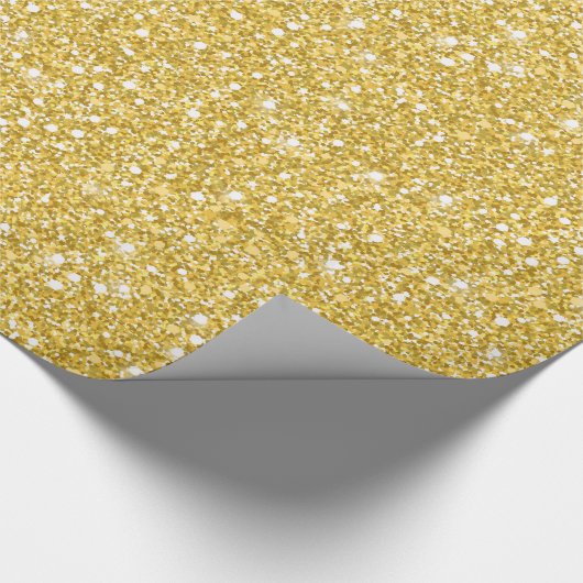 Gouden Glitter Kerst Wrapping Papier (Hoek)