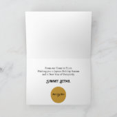 Gouden Glitter Kerstboom met Cut-Outs Kaart (Binnen)