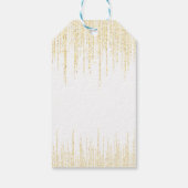 Gouden Glitter Ketting Geel Sinaasappel Bloem Verj Cadeaulabel (Achterkant)