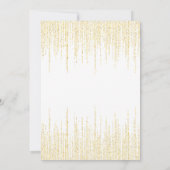 Gouden Glitter Ketting Geel Sinaasappel Bloem Verj Kaart (Achterkant)