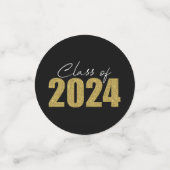 Gouden Glitter Klasse van 2024 Confetti (Kleine voorkant)