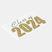 Gouden Glitter Klasse van 2024 Gastenboek (Hoek)