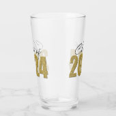 Gouden Glitter Klasse van 2024 Glas (Rechts)