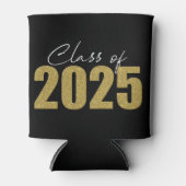 Gouden Glitter Klasse van 2025 Blikjeskoeler (Voorkant)