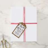 Gouden Glitter Klasse van 2025 Cadeaulabel (Met Touw)