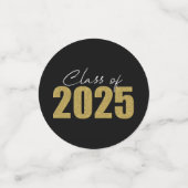 Gouden Glitter Klasse van 2025 Confetti (Kleine voorkant)