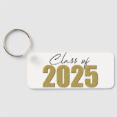 Gouden Glitter Klasse van 2025 Sleutelhanger (Achterkant)