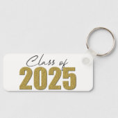 Gouden Glitter Klasse van 2025 Sleutelhanger (Voorkant)