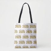 Gouden Glitter Klasse van 2025 Tote Bag (Voorkant)