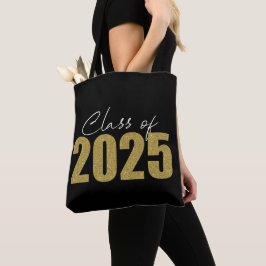 Gouden Glitter Klasse van 2025 Tote Bag