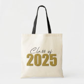Gouden Glitter Klasse van 2025 Tote Bag (Voorkant)