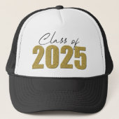 Gouden Glitter Klasse van 2025 Trucker Pet (Voorkant)