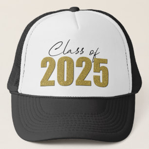 Gouden Glitter Klasse van 2025 Trucker Pet