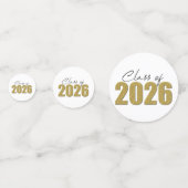 Gouden Glitter Klasse van 2026 Confetti (Voorkanten)