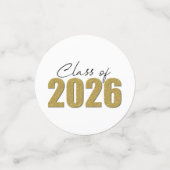Gouden Glitter Klasse van 2026 Confetti (Kleine voorkant)