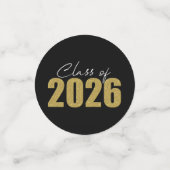 Gouden Glitter Klasse van 2026 Confetti (Kleine voorkant)