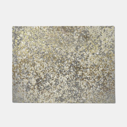 Gouden Glitter Knetterende Moderne Chic Glam Glans Deurmat (Voorkant)
