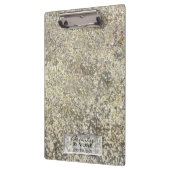 Gouden Glitter Knetterende Moderne Chic Glam Glans Klembord (Links)